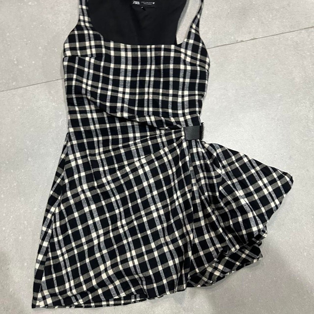 Zara Plaid Y2K Dress